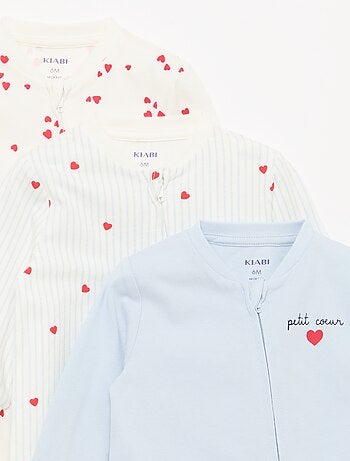 Pack de 3 pijamas ligeros de canalé