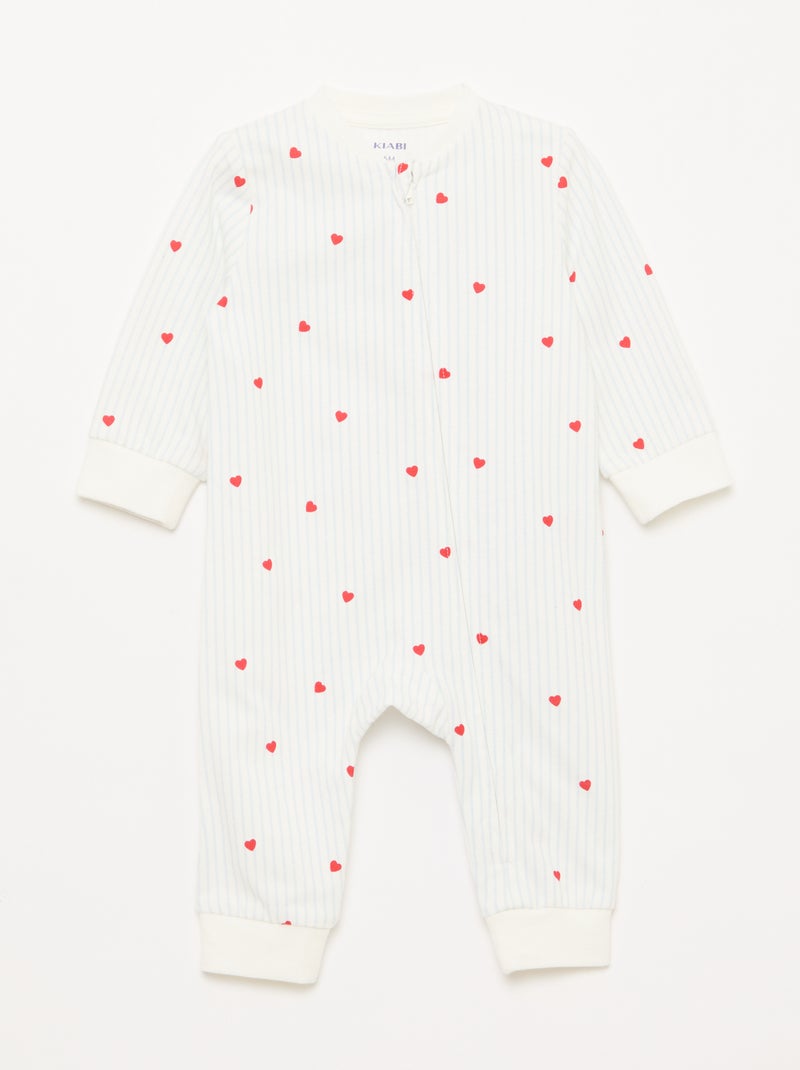 Pack de 3 pijamas ligeros de canalé Azul - Kiabi
