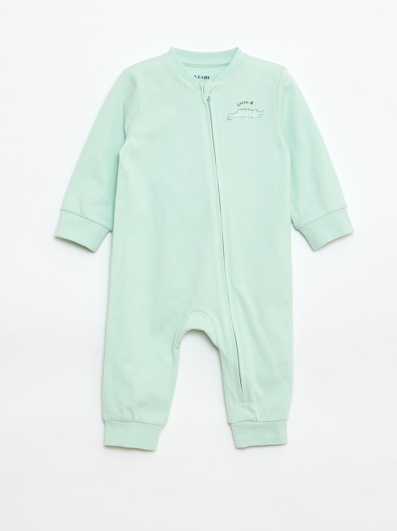 Pack de 3 pijamas ligeros de canalé Blanco - Kiabi