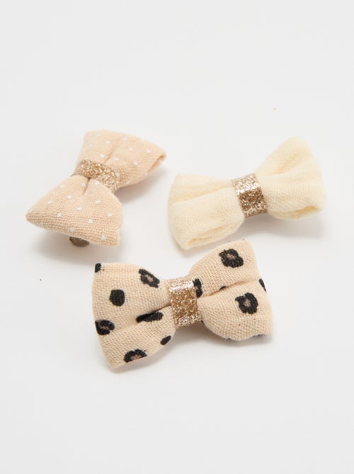 Pack de 3 pinzas con lazos - Kiabi Pack de 3 pinzas con lazos - Kiabi
