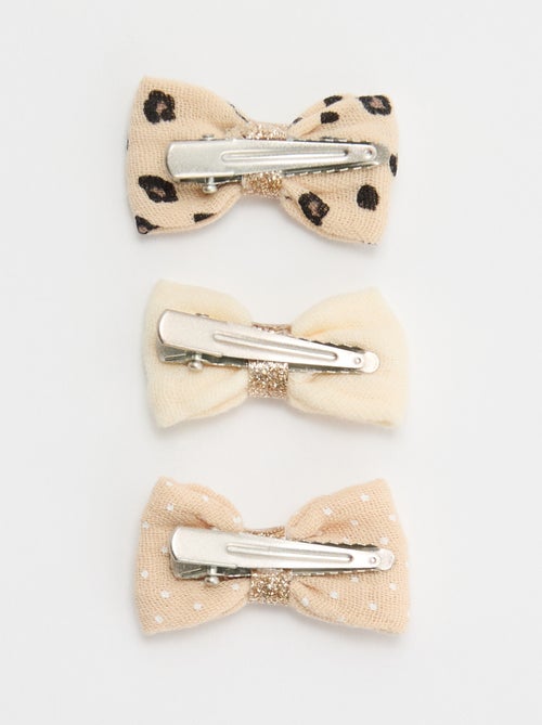 Pack de 3 pinzas con lazos - Kiabi Pack de 3 pinzas con lazos - Kiabi