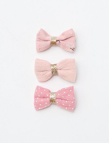 Pack de 3 pinzas con lazos