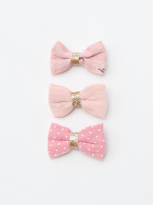 Pack de 3 pinzas   con lazos - Kiabi