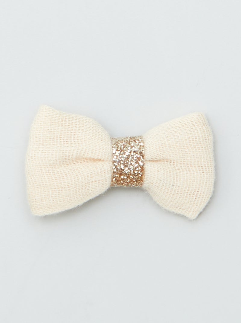 Pack de 3 pinzas de cocodrilo con lazo ROSA - Kiabi