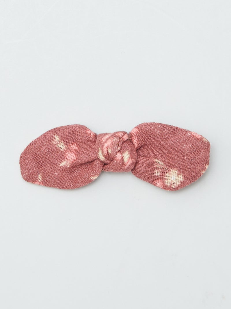 Pack de 3 pinzas de cocodrilo con lazo ROSA - Kiabi