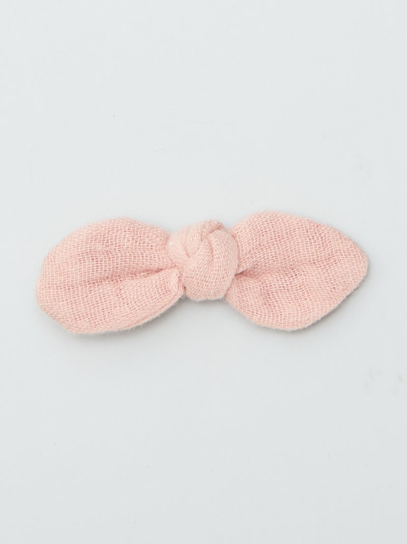 Pack de 3 pinzas de cocodrilo con lazo ROSA - Kiabi