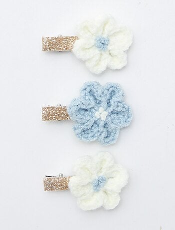 Pack de 3 pinzas de cocodrilo en macramé