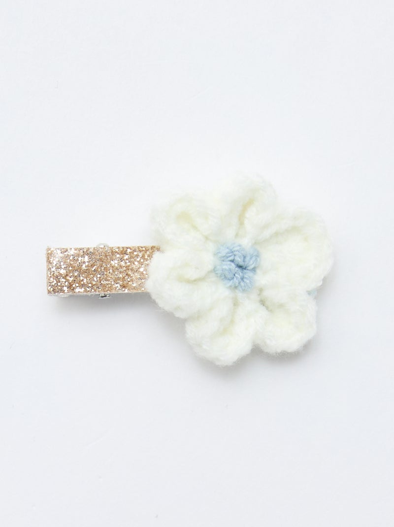 Pack de 3 pinzas de cocodrilo en macramé Azul - Kiabi