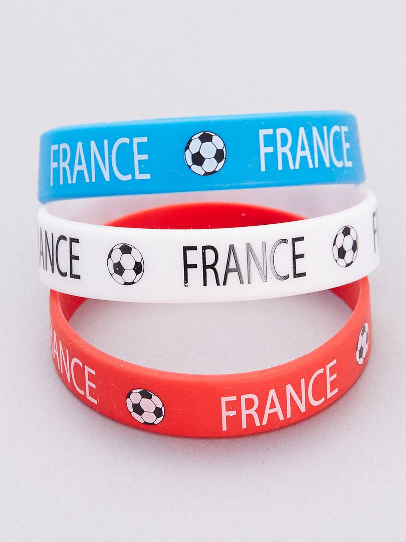 Instalaciones Limpia el cuarto santo Pack de 3 pulseras de fútbol - francia - Kiabi - 2.00€