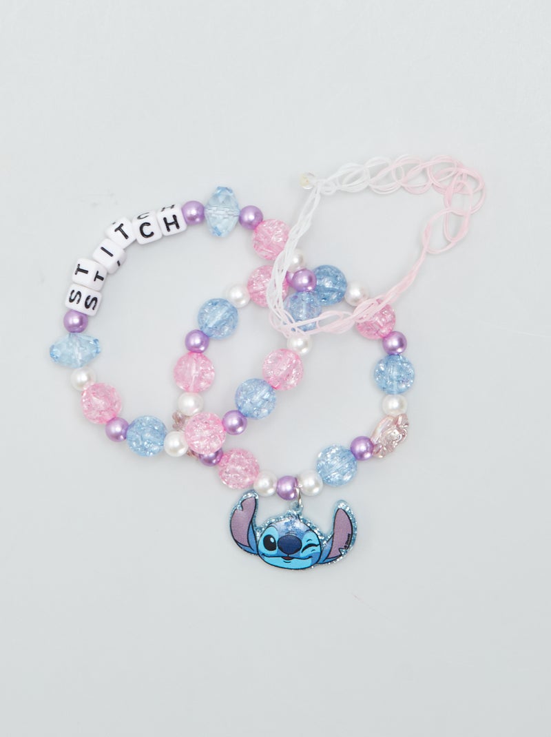 Pack de 3 pulseras 'Stitch' azul - Kiabi