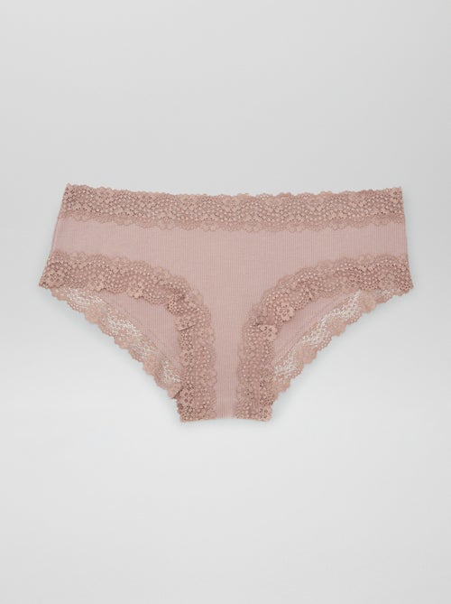 Pack de 3 shorties de canalé fino - Kiabi