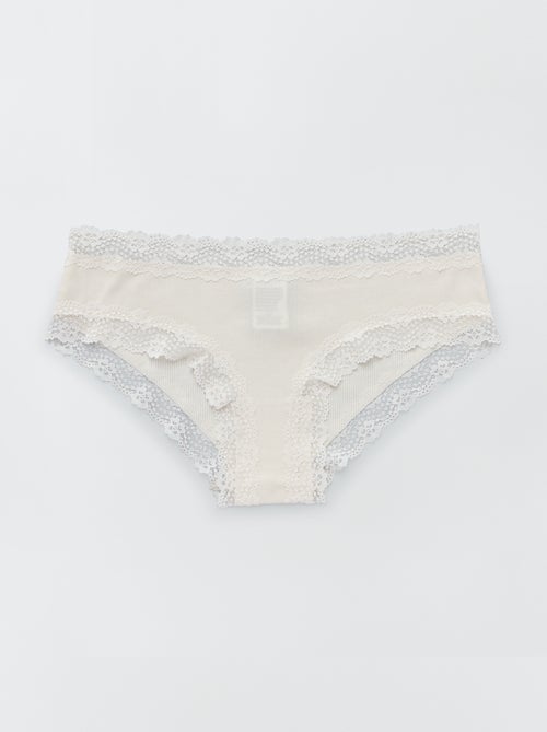 Pack de 3 shorties de canalé fino - Kiabi