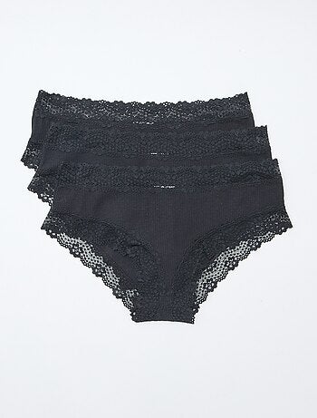 Pack de 3 shorties de canalé fino