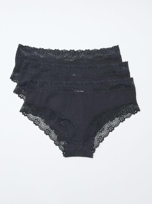 Pack de 3 shorties de canalé fino - Kiabi