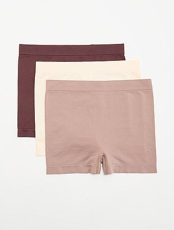 Pack de 3 shorties sin costuras