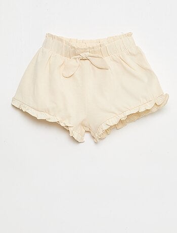 Pack de 3 shorts lisos con volantes