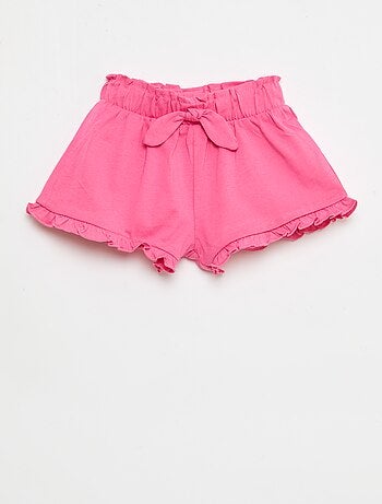 Pack de 3 shorts lisos con volantes