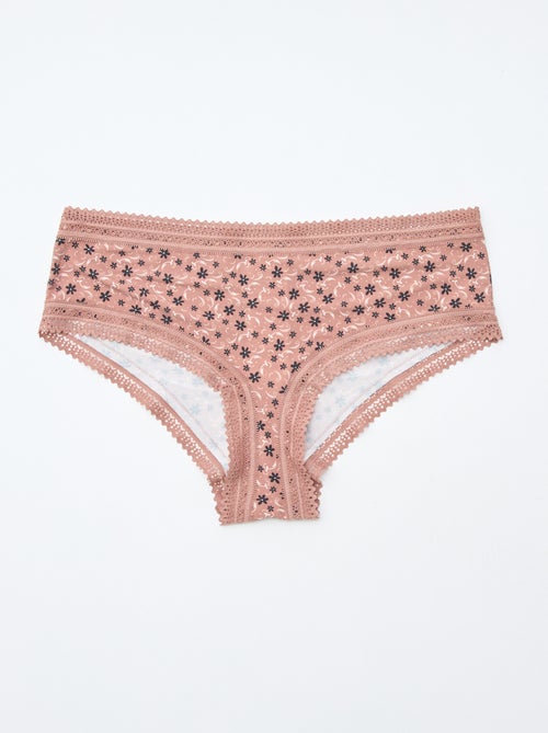 Pack de 3 shortys en microfibra estampada - Kiabi