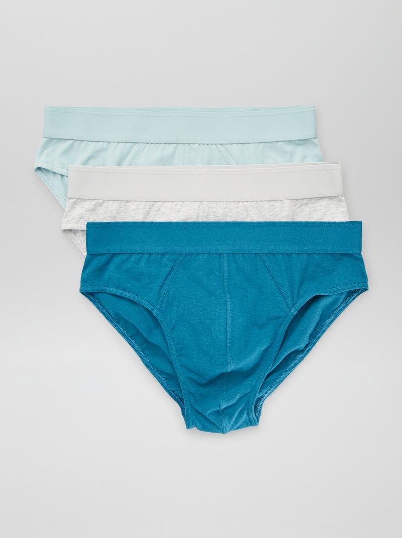 Pack de 3 slips AZUL - Kiabi