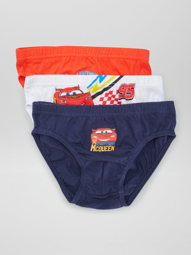 Pack de 3 slips 'Cars' MARRON - Kiabi