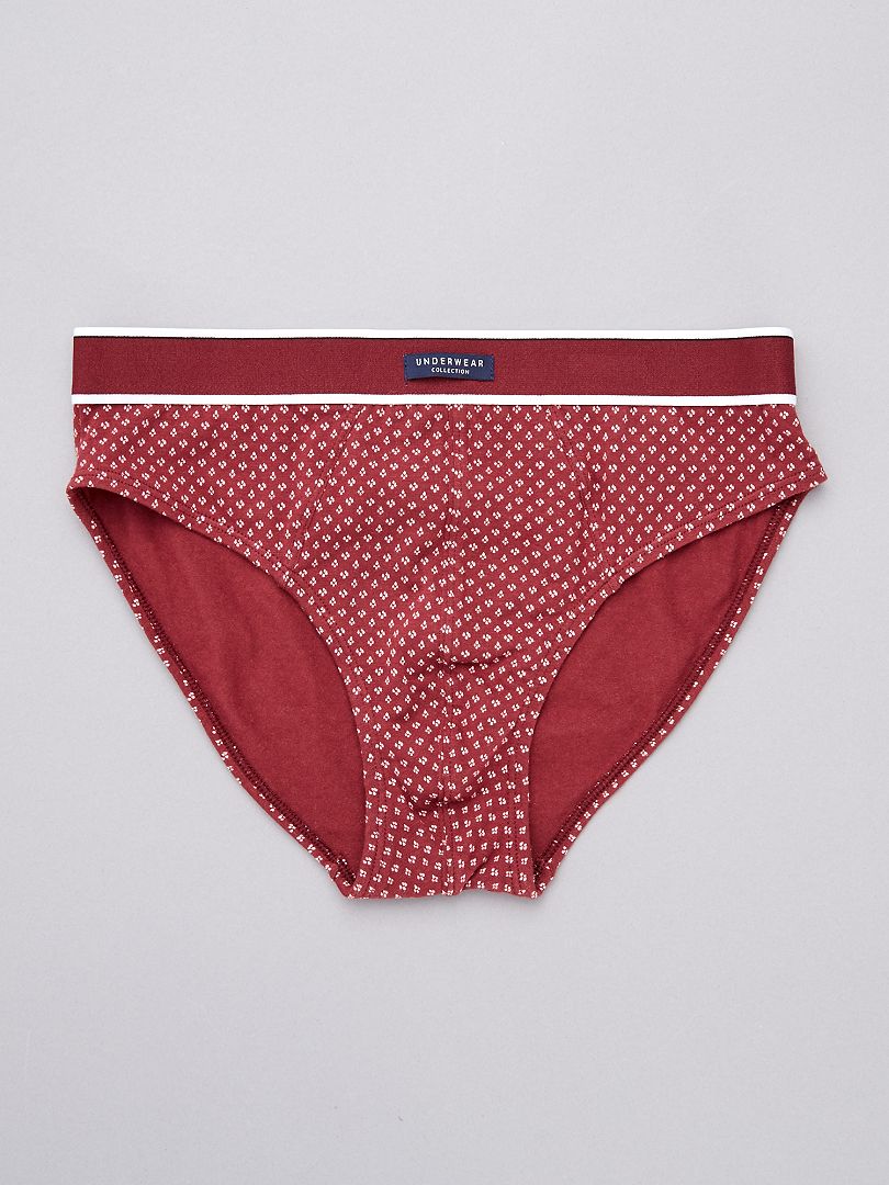 Pack de 3 slips de fantasía ROJO Kiabi 12.00€