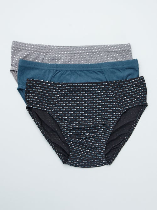 Pack de 3 slips estampados - Kiabi