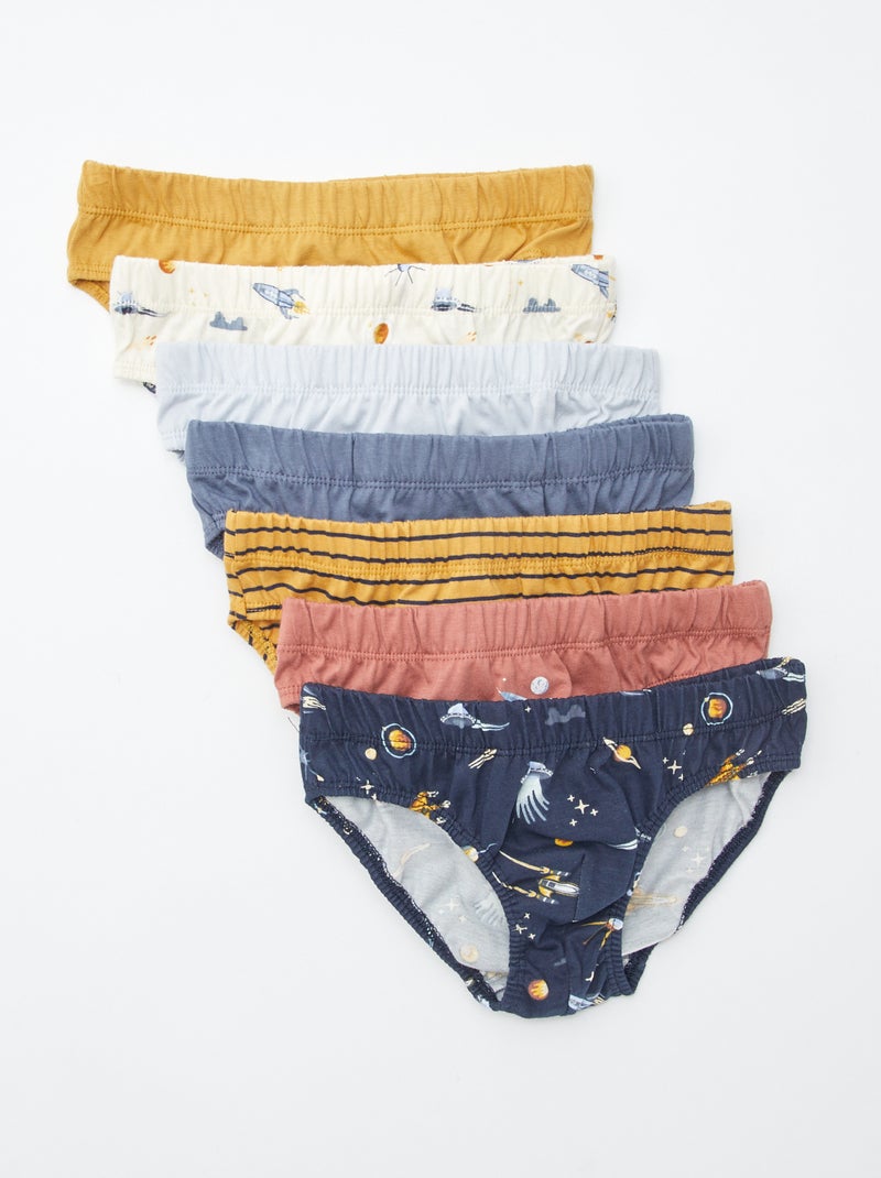 Pack de 3 slips estampados Blanco - Kiabi