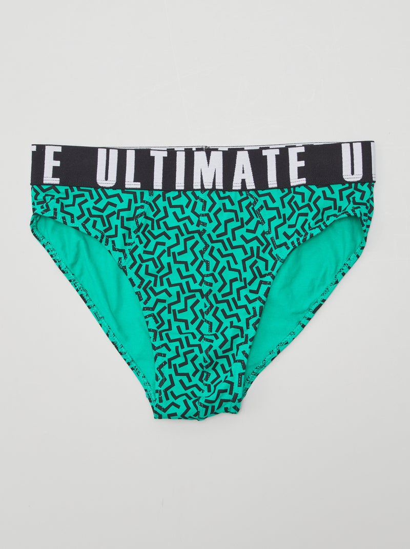 Pack de 3 slips estampados NEGRO - Kiabi