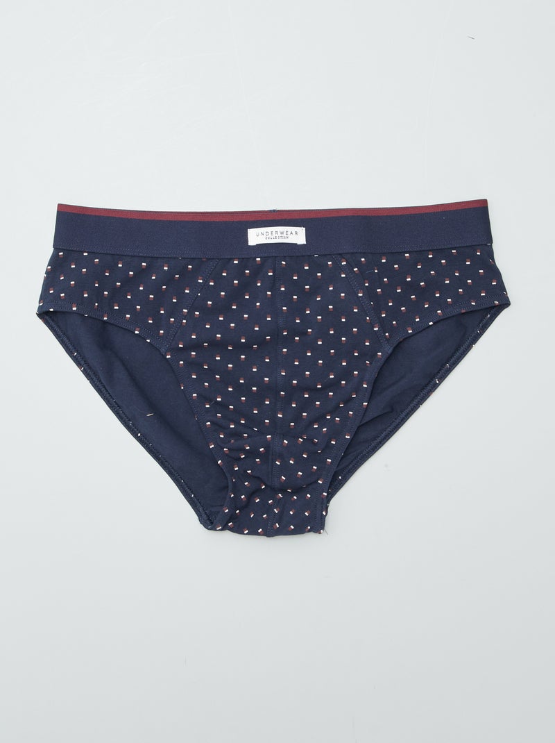 Pack de 3 slips estampados ROJO - Kiabi