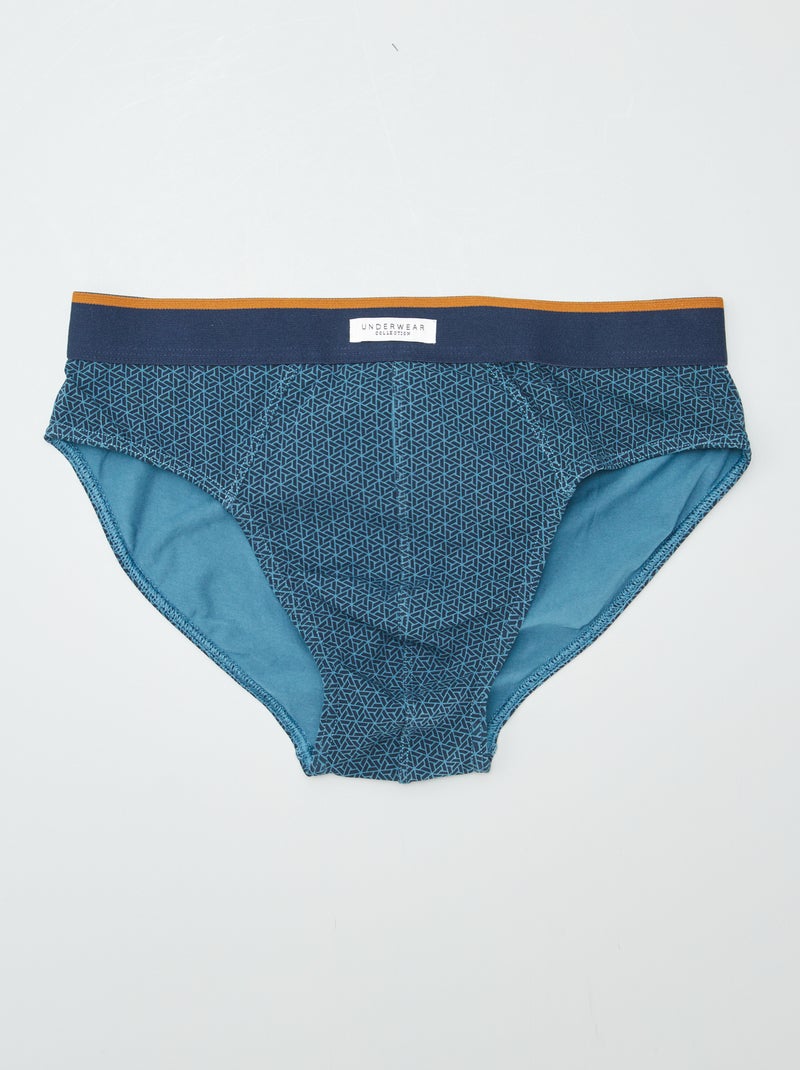 Pack de 3 slips estampados VERDE - Kiabi