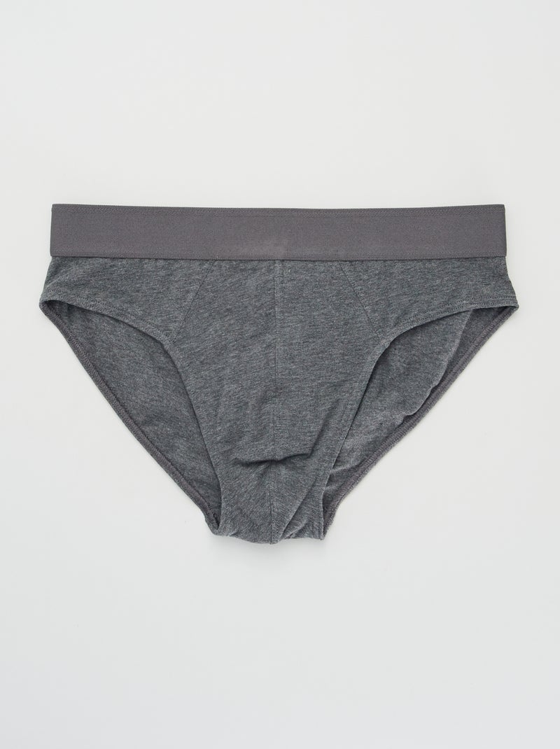 Pack de 3 slips GRIS - Kiabi