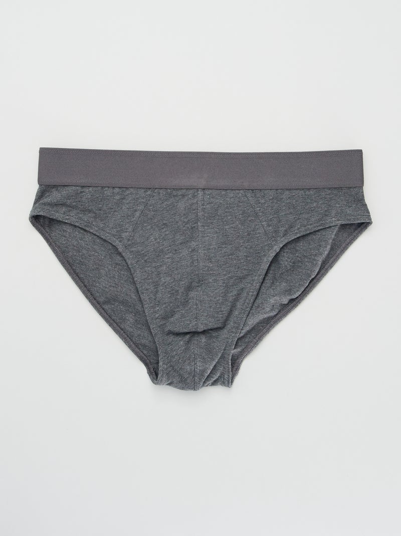 Pack de 3 slips GRIS - Kiabi