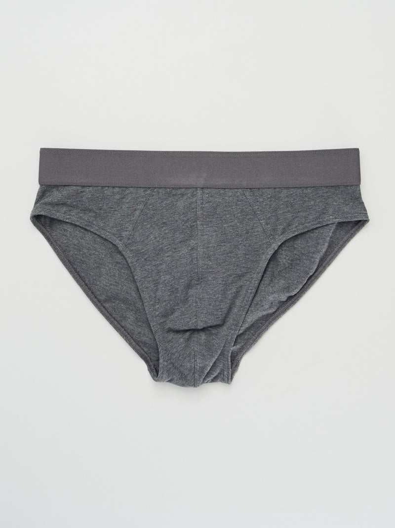 Pack de 3 slips GRIS - Kiabi