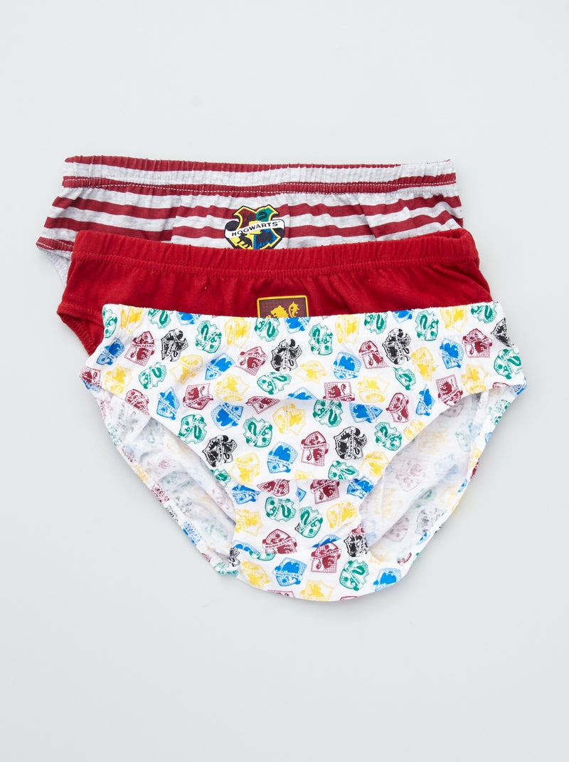 Pack de 3 slips 'Harry Potter' ROJO - Kiabi