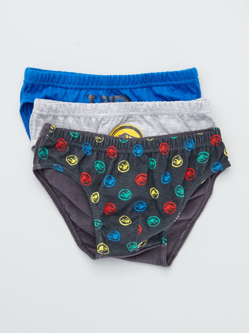 Pack de 3 slips 'Jurassic World' AZUL - Kiabi