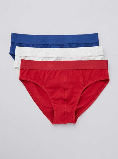 Pack de 3 slips lisos - Kiabi