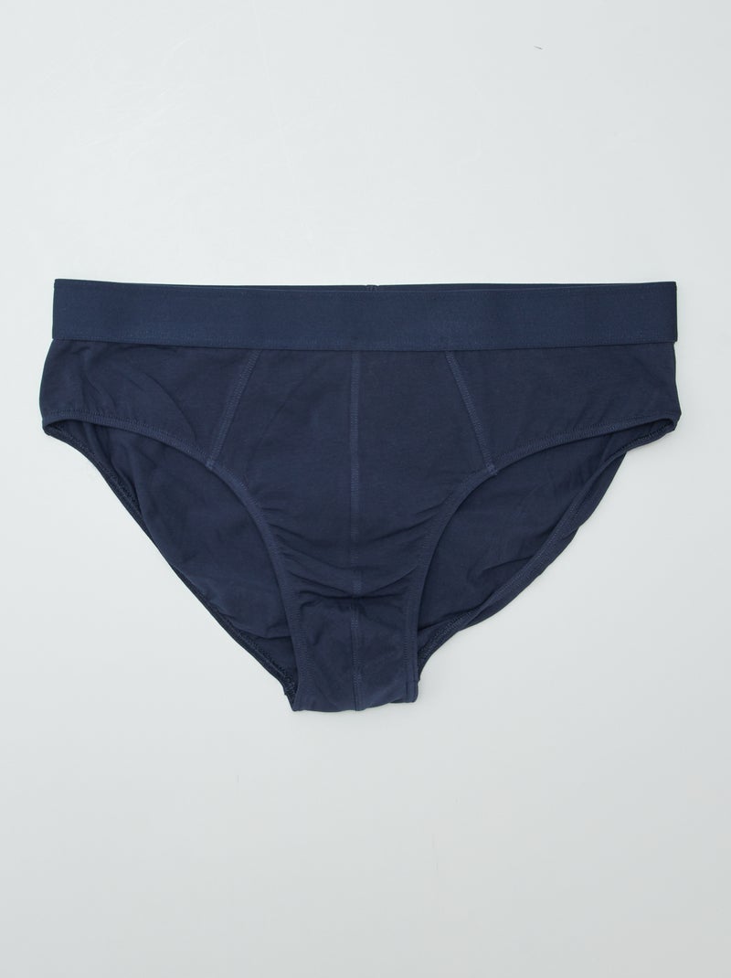 Pack de 3 slips lisos KAKI - Kiabi