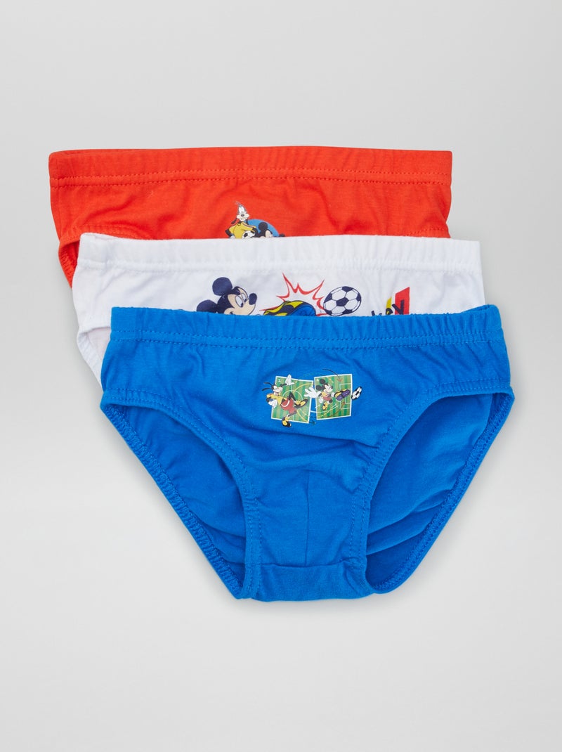 Pack de 3 slips 'Mickey Mouse' AZUL - Kiabi
