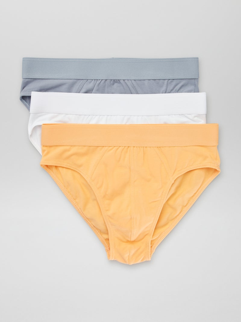 Pack de 3 slips NARANJA - Kiabi