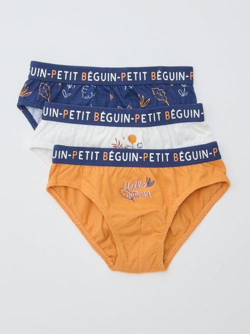 Pack de 3 slips 'Petit Béguin' - Kiabi