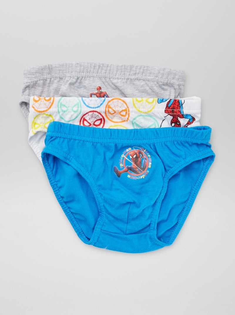 Pack de 3 slips 'Spider-Man' AZUL - Kiabi