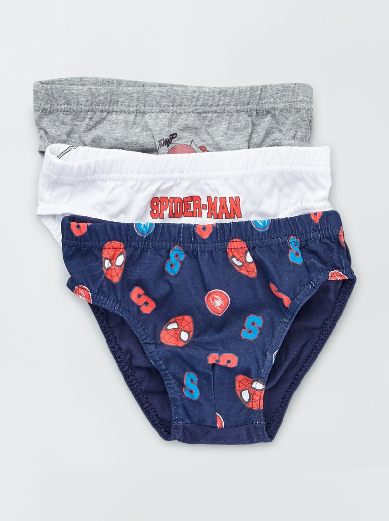 Pack de 3 slips 'Spider-Man' beige/azul - Kiabi