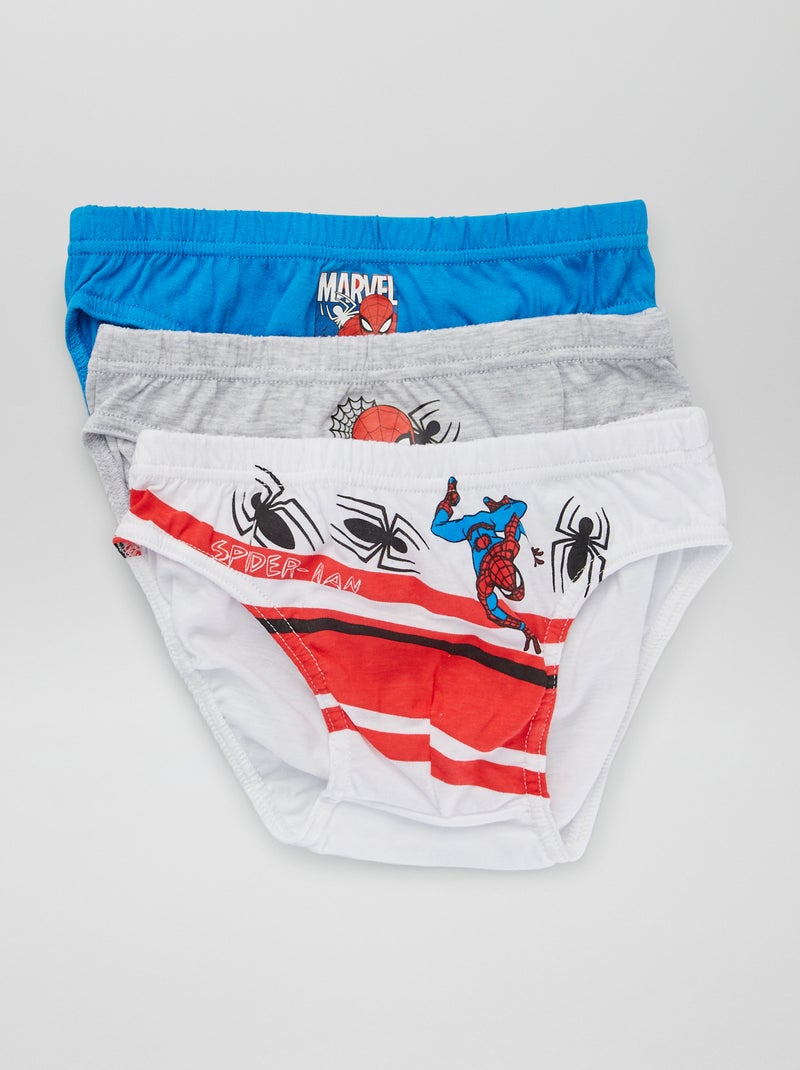Pack de 3 slips 'Spider-Man' GRIS - Kiabi
