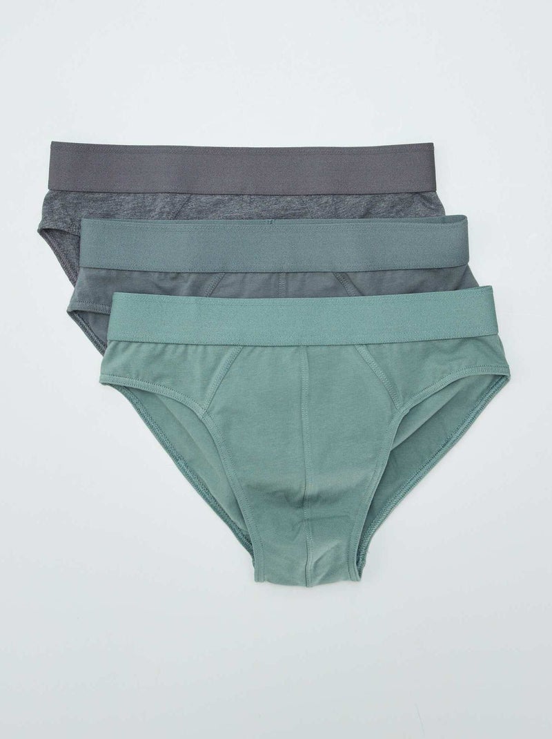 Pack de 3 slips VERDE - Kiabi