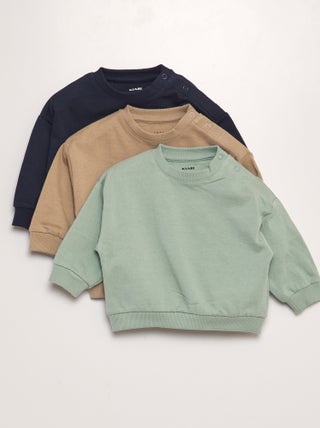 Pack de 3 sudaderas lisas