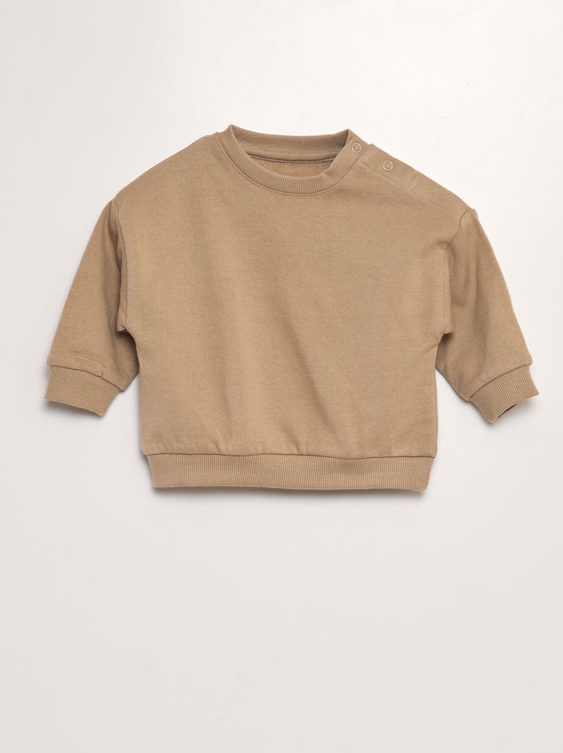 Pack de 3 sudaderas lisas BEIGE - Kiabi