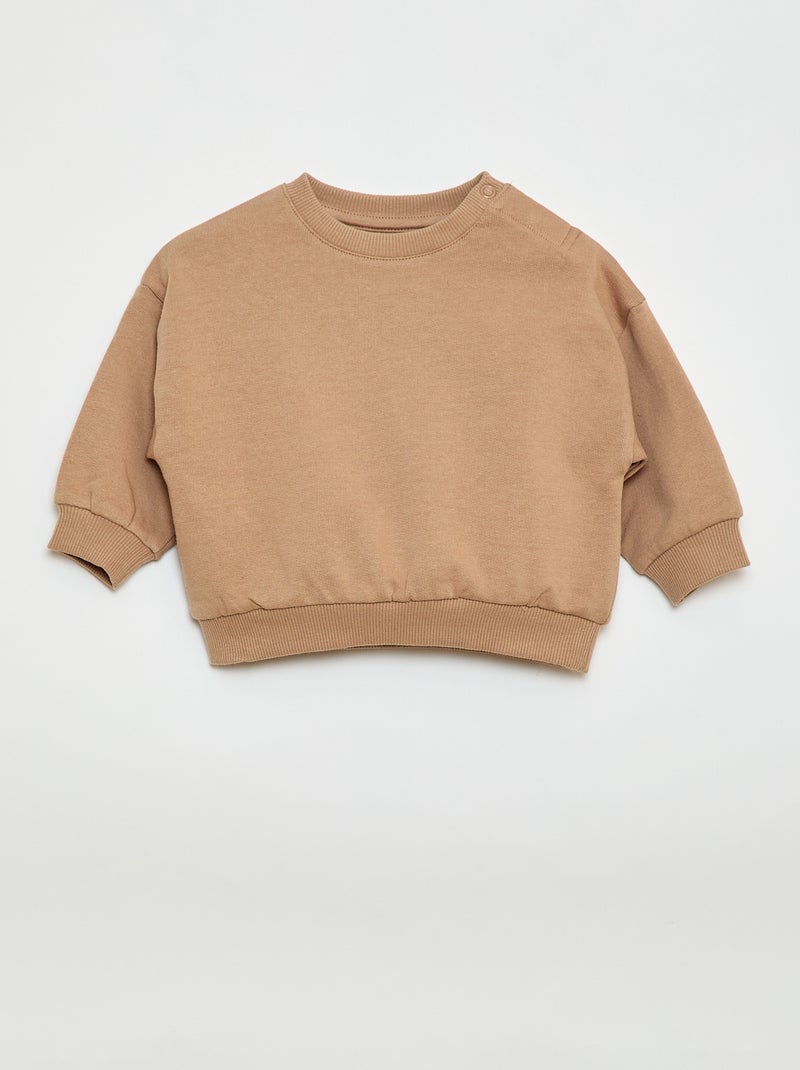Pack de 3 sudaderas lisas Beige - Kiabi