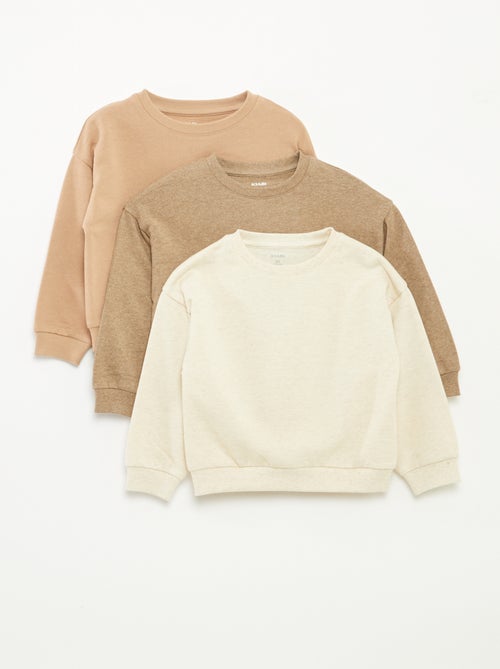 Pack de 3 sudaderas lisas de chándal ligeras 3 piezas - Kiabi