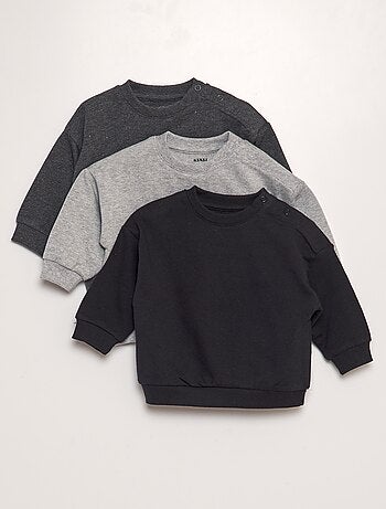 Pack de 3 sudaderas lisas