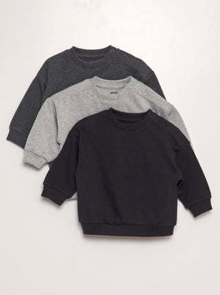 Pack de 3 sudaderas lisas